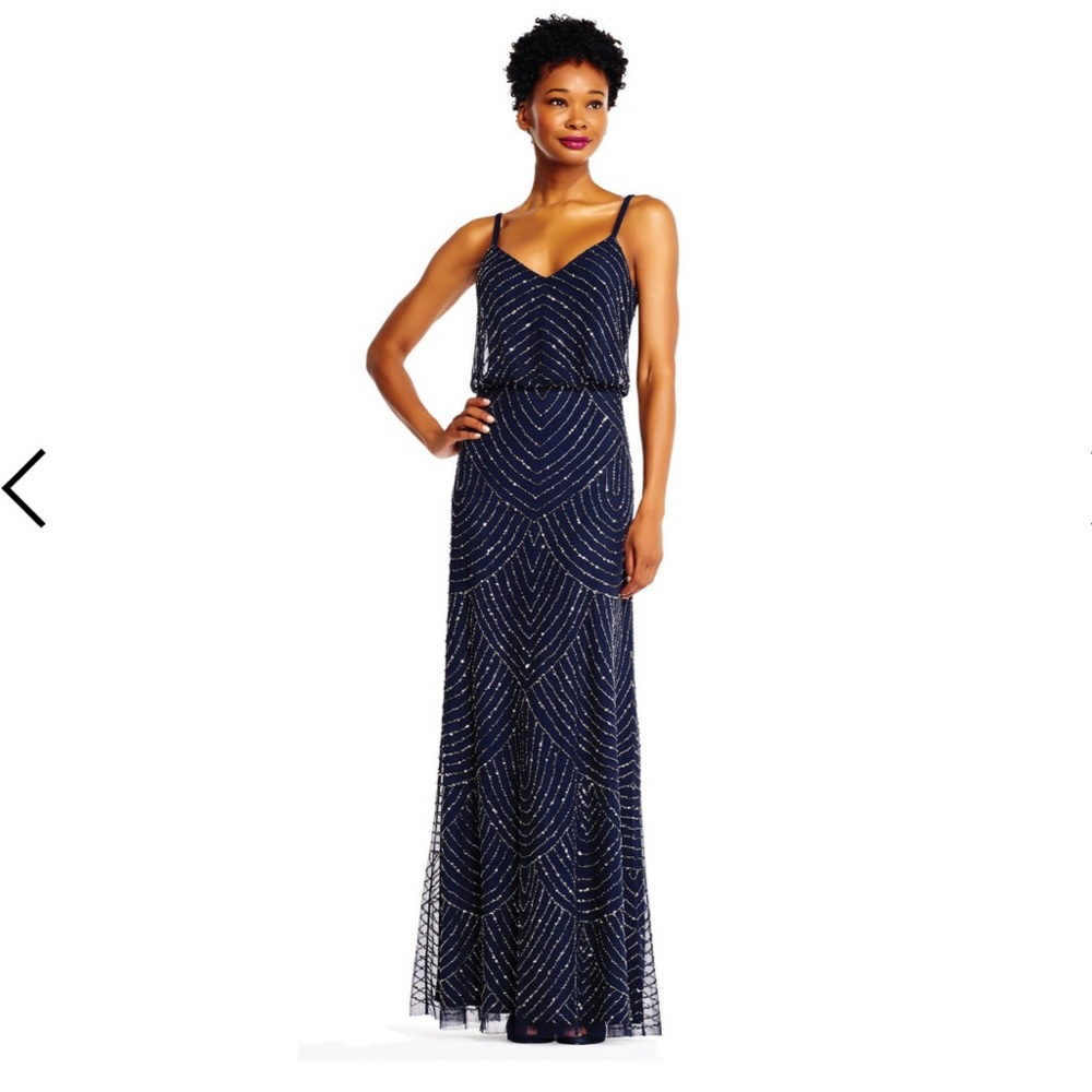 Adrianna Papell Long blouson gown